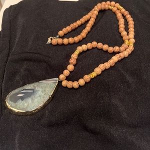 Mala bead Agate slice